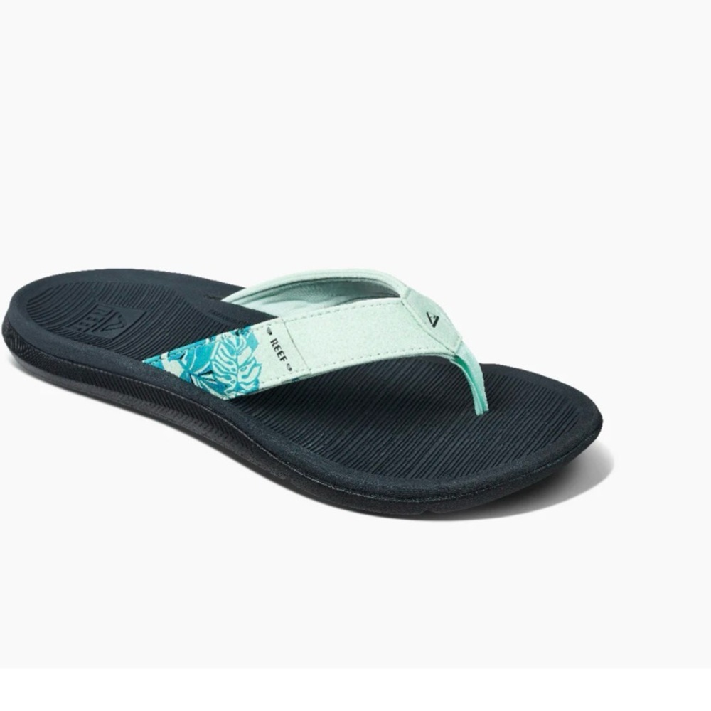New Reef women’s Santa Ana vegan leather beach Flip Flops sandals size 7 mint